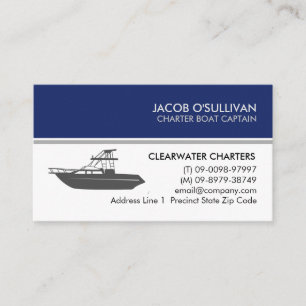 Carte De Visite Bateau Charte Pêche