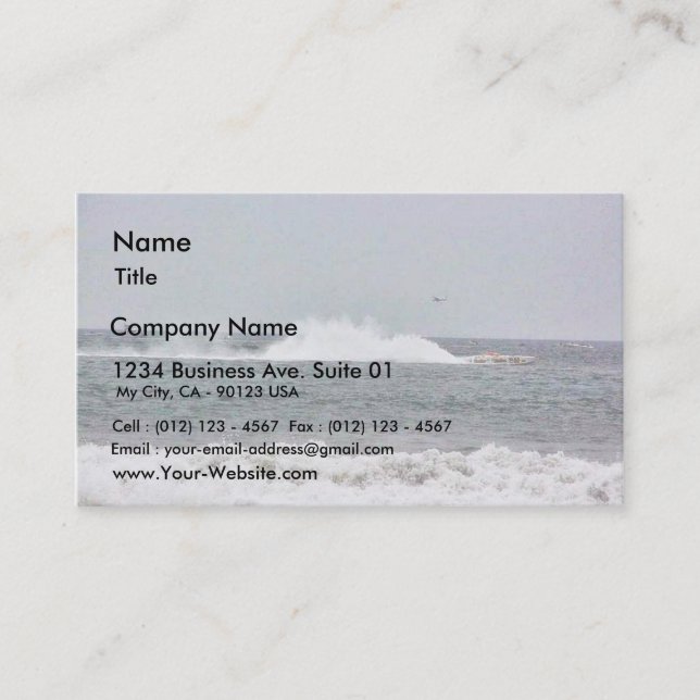 Carte De Visite Bateau dans la course (Devant)