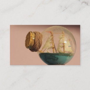 Carte De Visite Bateau dans une bouteille