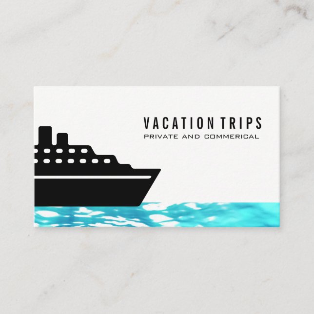 Carte De Visite Bateau de croisière (Devant)
