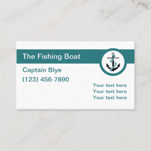 Carte De Visite Bateau de pêche Capitaine moderne