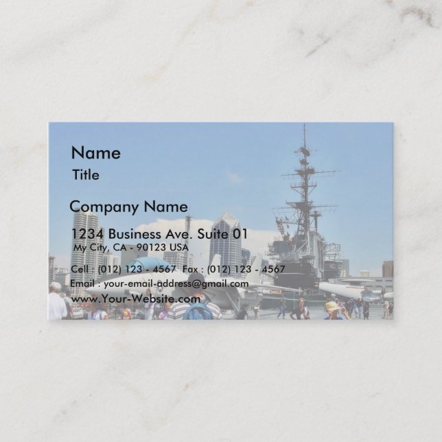 Carte De Visite Bateau de porte-avions (Devant)