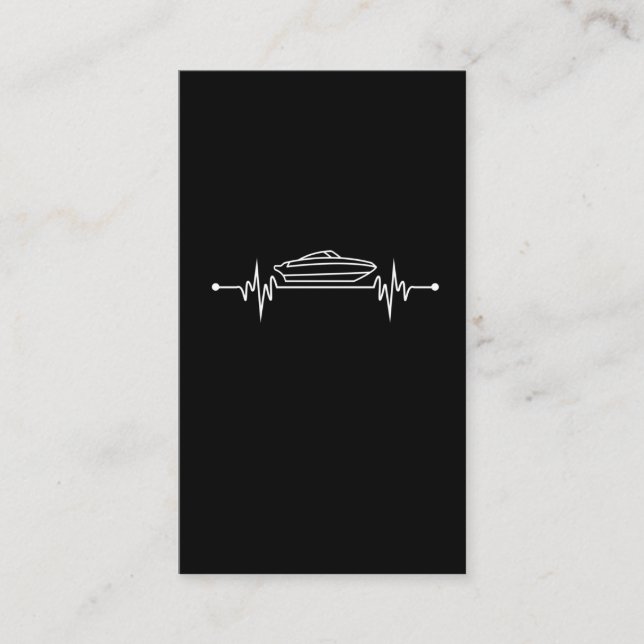 Carte De Visite  Bateau Heartbeat Speed Boating Captain (Devant)