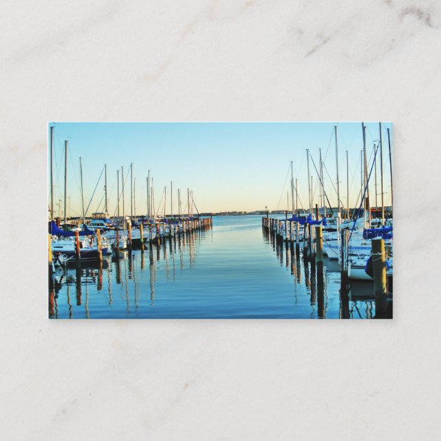 Carte De Visite Bateaux à la marina par Shirley Taylor (Devant)