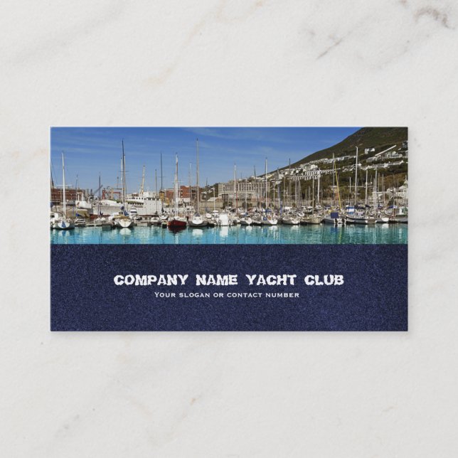 Carte De Visite Bateaux naviguant le club de yacht dans des (Devant)
