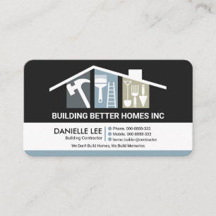 Carte De Visite Bâtiment créatif Bâtiment sur toit professionnel
