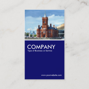 Carte De Visite Bâtiment Pierhead, baie Cardiff - Deep Navy Blue
