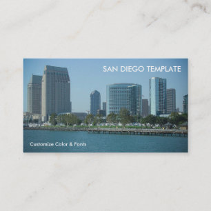 Carte De Visite Bâtiments urbains et port - San Diego