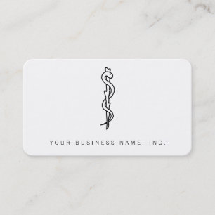 Carte De Visite Bâton d'Asclépios Médical Professionnel