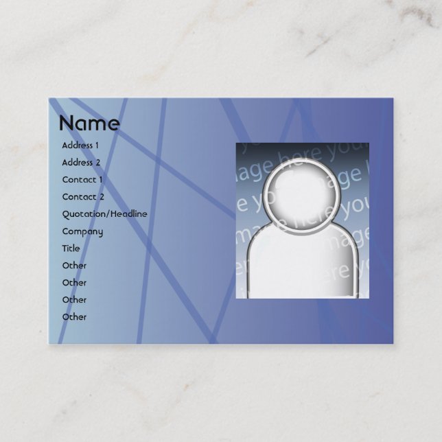 Carte De Visite Bâtons bleus - potelés (Devant)