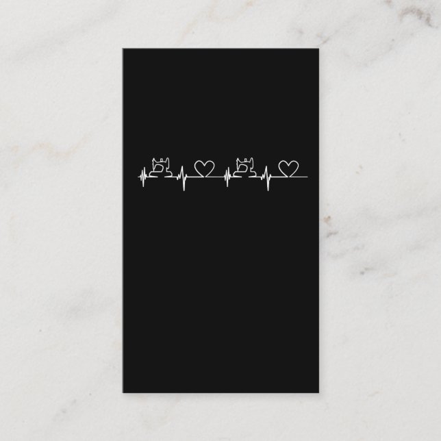 Carte De Visite Battement de coeur de couture piquant ECG de (Devant)