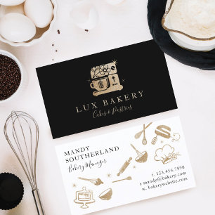 Carte De Visite Batteur sur socle Luxe Gold Sparkle