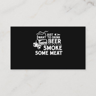 Carte De Visite BBQ Fumer Pitmaster Boire cadeau Bière Fumée Viand
