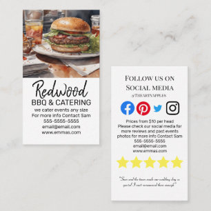 Carte De Visite BBQ traiteur porcins rôtis événements mariages col