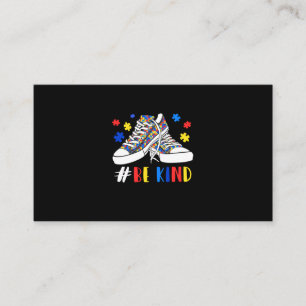 Carte De Visite Be Kind Autism Awareness Puzzle Shoes Autism