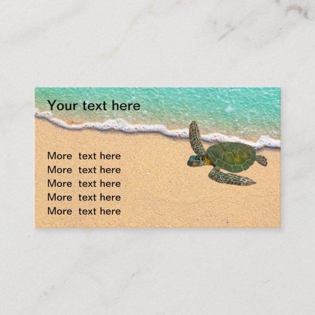 Carte De Visite Beach Nature Réaltor à thème côtier (Devant)