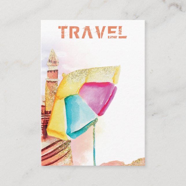 Carte De Visite *~* Beach Sand Sea Travel Tourisme Tourisme QR Bus (Devant)