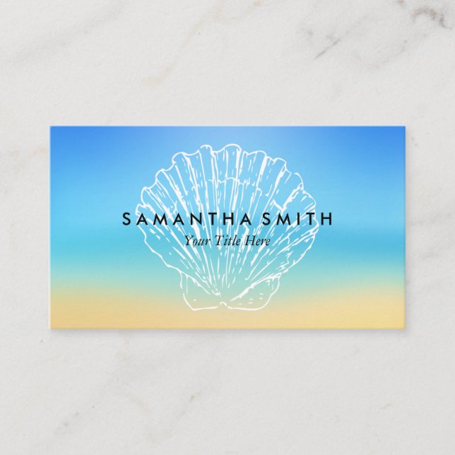 Carte De Visite Beach Seashell (Devant)