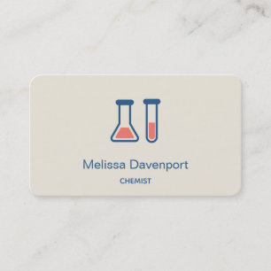Carte De Visite Beaker & Test Tube Science Themed