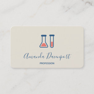 Carte De Visite Beaker & Test Tube Science Themed