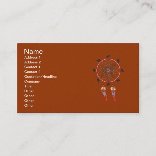 Carte De Visite Bear Dream Catcher (Devant)