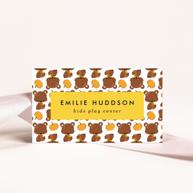 Carte De Visite Bears, Centre de jeux pour enfants, Centre d'activ (Créateur téléchargé)
