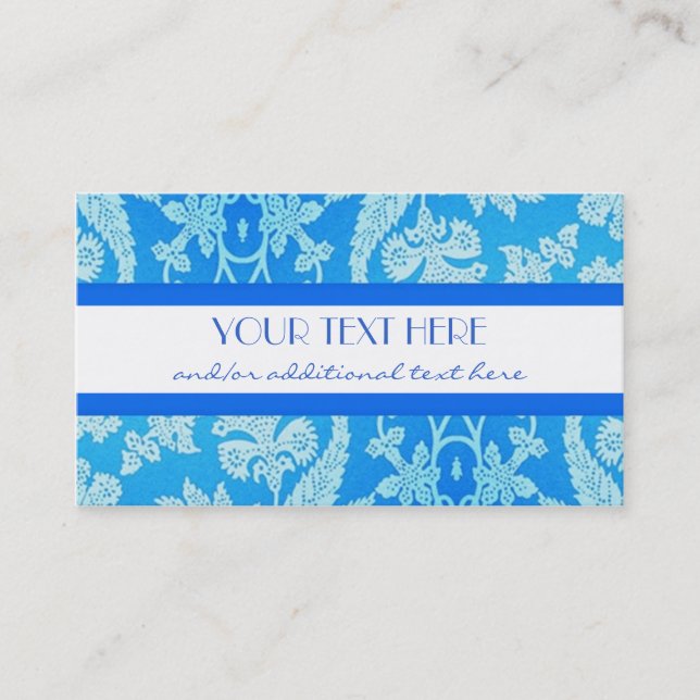 Carte De Visite Beau bleu (Devant)