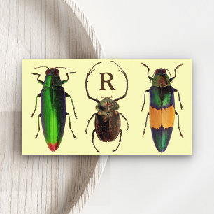 Carte De Visite Beau Bugs   Insecte 1   Monogramme   Entomologiste