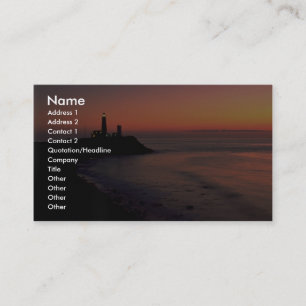 Carte De Visite Beau coucher du soleil : Phare de point de