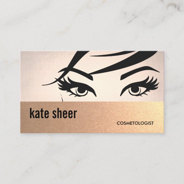 Carte De Visite Beau Eyelashes et Brows Cosmetologue (Devant)