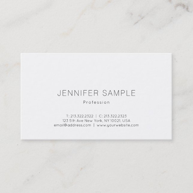Carte De Visite Beau luxe simple professionnel de conception (Devant)