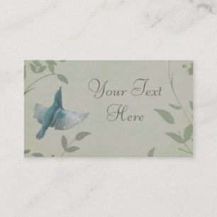 Carte De Visite Beau Oiseau Bleu