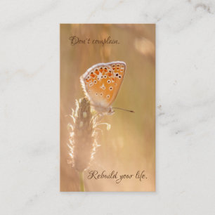 Carte De Visite Beau papillon avec citation motivante