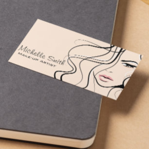 Carte De Visite Beau pastel maquillage de marque d'artiste