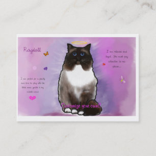 Carte De Visite Beau Ragdoll doux