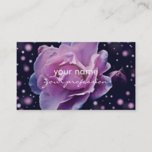 Carte De Visite beau rose élégant élégant de pourpre de la fleur  