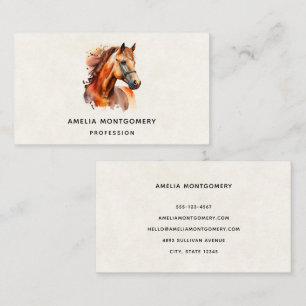Carte De Visite Beau Sorrel Horse Portrait