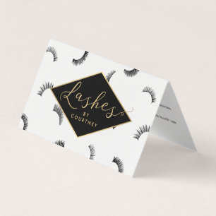 Carte De Visite Beaucoup de Lashes Salon Blanc/Noir Aftercare
