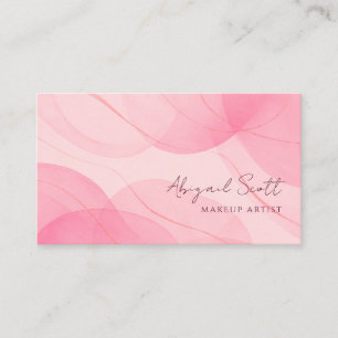 Carte De Visite Beauté Abstraite Aquarelle Rose Chic Professionnel