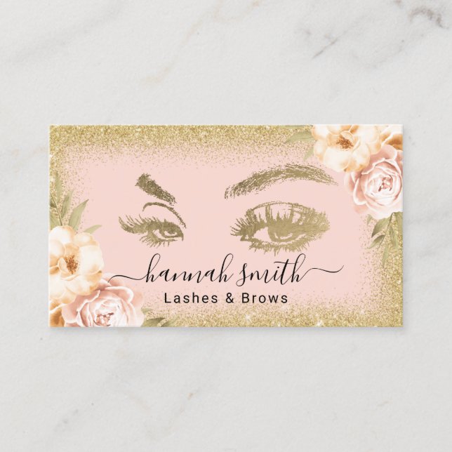 Carte De Visite Beauté de maquillage de la Parties scintillant d'o (Devant)