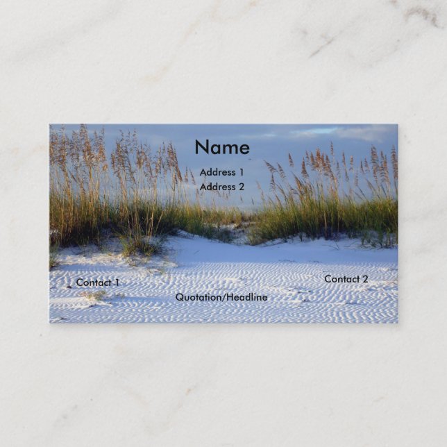 Carte De Visite Beauté de plage (Devant)
