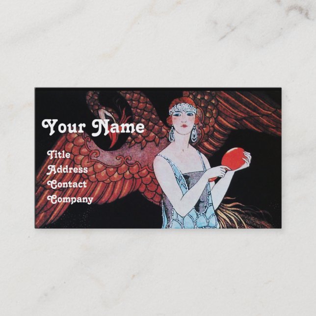 CARTE DE VISITE BEAUTÉ ET PHOENIX, DESIGNER MODE COMPOSÉ ARTISTE (Devant)