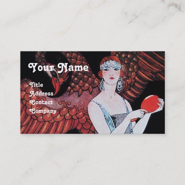 CARTE DE VISITE BEAUTÉ ET PHOENIX, DESIGNER MODE COMPOSÉ ARTISTE (Devant)