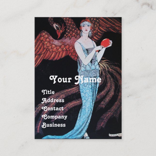 CARTE DE VISITE BEAUTÉ ET PHOENIX, DESIGNER MODE COMPOSÉ ARTISTE (Devant)