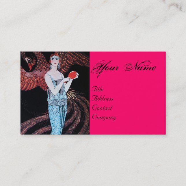CARTE DE VISITE BEAUTÉ ET PHOENIX, DESIGNER MODE COMPOSÉ ARTISTE (Devant)