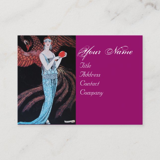 CARTE DE VISITE BEAUTÉ ET PHOENIX, DESIGNER MODE COMPOSÉ ARTISTE (Devant)