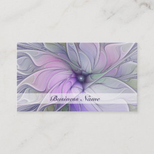 Carte De Visite Beauté étonnante Fleur d'art Abstrait fractal mode