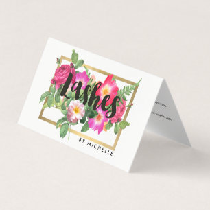 Carte De Visite Beauté Florales Lash Extensions White Aftercare