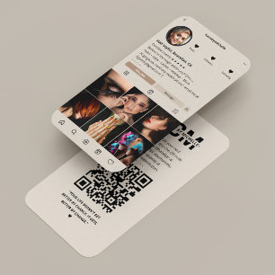 Carte De Visite Beauté Professionnel esthétique Sable Instagram