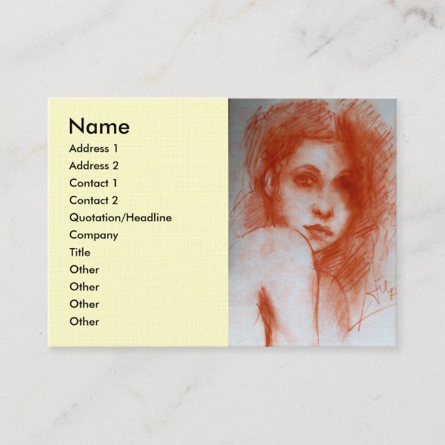 Carte De Visite BEAUTÉ ROMANTIQUE / Portrait de femme en Sepia Bro (Devant)